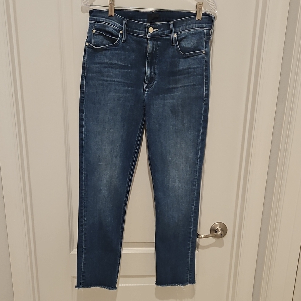 MOTHER Midrise Dazzler Ankle Fray Sz 31